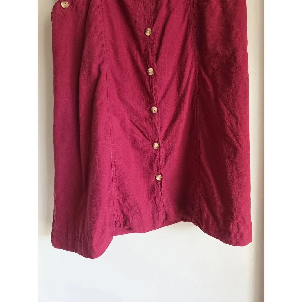 Denim Jazz Maxi Skirt Women S Maroon Cotton Solid Long Vintage